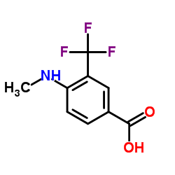 4-(Methylamino)-3-(trifluoromethyl)benzoic acid结构式