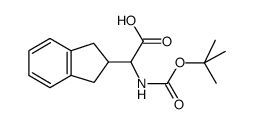 2-(2,3-dihydro-1H-inden-2-yl)-2-[(2-methylpropan-2-yl)oxycarbonylamino]acetic acid结构式