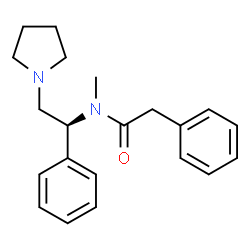 N-methyl-N-(1-phenyl-2-(1-pyrrolidinyl)ethyl)phenylacetamide structure