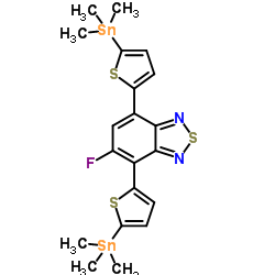 5-Fluoro-4,7-bis(5-(trimethylstannyl)thiophen-2-yl)benzo[c][1,2,5]thiadiazole structure