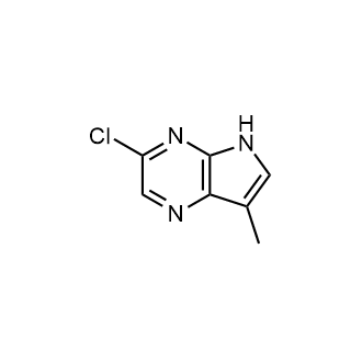3-氯-7-甲基-5H-吡咯并[2,3-b]吡嗪结构式