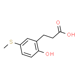 3-(2-羟基-5-(甲硫基)苯基)丙酸结构式