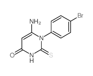 4(1H)-Pyrimidinone,6-amino-1-(4-bromophenyl)-2,3-dihydro-2-thioxo- structure