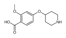 2-methoxy-4-(4-piperidyloxy)benzoic acid Structure