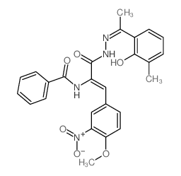 N-[2-(4-methoxy-3-nitro-phenyl)-1-[[[(1E)-1-(5-methyl-6-oxo-1-cyclohexa-2,4-dienylidene)ethyl]amino]carbamoyl]ethenyl]benzamide picture