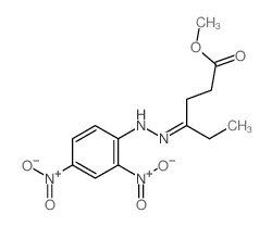 methyl (4E)-4-[(2,4-dinitrophenyl)hydrazinylidene]hexanoate structure