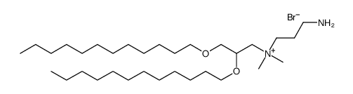 (rac)-N-(3-aminopropyl)-2,3-bis(dodecyloxy)-N,N-dimethyl-1-propanaminium bromide结构式