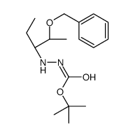 2-Methyl-2-propanyl 2-[(2S,3S)-2-(benzyloxy)-3-pentanyl]hydrazine carboxylate Structure