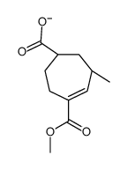 (1R,3R)-5-methoxycarbonyl-3-methylcyclohept-4-ene-1-carboxylate结构式