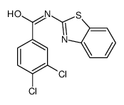 N-(1,3-benzothiazol-2-yl)-3,4-dichlorobenzamide结构式