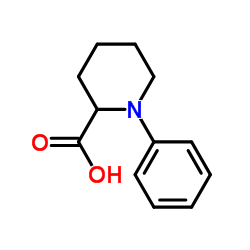 1-Phenyl-2-piperidinecarboxylic acid结构式