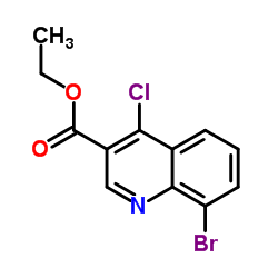 乙基-8-溴-4-氯喹啉-3-羧酸酯结构式