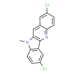 2,7-Dichloro-10-methyl-10H-indolo[3,2-b]quinoline结构式