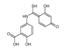 2-hydroxy-5-[[(2-hydroxy-4-oxocyclohexa-2,5-dien-1-ylidene)-sulfanylmethyl]amino]benzoic acid结构式