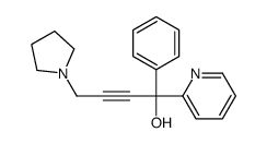 1-phenyl-1-pyridin-2-yl-4-pyrrolidin-1-ylbut-2-yn-1-ol结构式