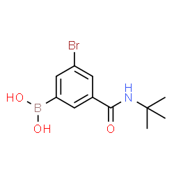 5-Bromo-3-(tert-butylaminocarbonyl)phenylboronic acid结构式