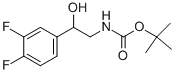 N-BOC-2-(3,4-二氟苯基)-2-羟基乙胺结构式