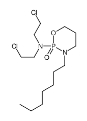 N,N-bis(2-chloroethyl)-3-heptyl-2-oxo-1,3,2λ5-oxazaphosphinan-2-amine Structure