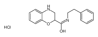3,4-dihydro-2H-1,4-benzoxazine-2-carbonyl(2-phenylethyl)azanium,chloride结构式