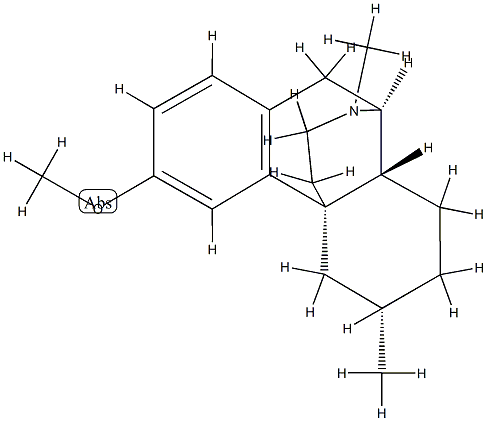 (-)-3-Methoxy-6α,17-dimethylmorphinan结构式