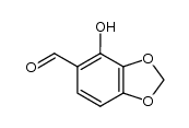 2-hydroxy-3,4-(methylenedioxy)benzaldehyde结构式