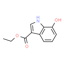 INDOLE-3-CARBOXYLIC ACID,7-HYDROXY-,ETHYL ESTER结构式