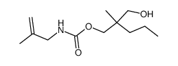 2-(Hydroxymethyl)-2-methylpentyl=2-methyl-2-propenylcarbamate structure