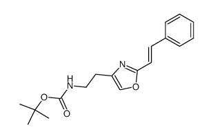 4-[2-(tert-butoxycarbonylamino)ethyl]-2-(trans-β-styryl)oxazole结构式