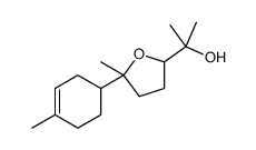[2S-[2alpha,5beta(R*)]]-tetrahydro-alpha,alpha,5-trimethyl-5-(4-methyl-3-cyclohexen-1-yl)furan-2-methanol结构式
