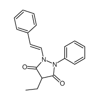 4-ethyl-1-phenyl-2-styryl-pyrazolidine-3,5-dione结构式