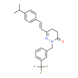 6-(4-ISOPROPYLSTYRYL)-2-[3-(TRIFLUOROMETHYL)BENZYL]-4,5-DIHYDRO-3(2H)-PYRIDAZINONE structure