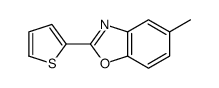 5-methyl-2-thiophen-2-yl-1,3-benzoxazole结构式