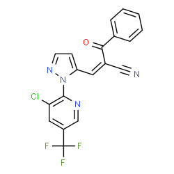 2-BENZOYL-3-(1-[3-CHLORO-5-(TRIFLUOROMETHYL)-2-PYRIDINYL]-1H-PYRAZOL-5-YL)ACRYLONITRILE structure