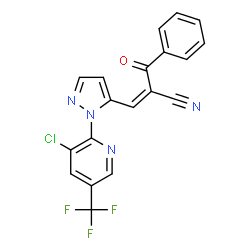 2-BENZOYL-3-(1-[3-CHLORO-5-(TRIFLUOROMETHYL)-2-PYRIDINYL]-1H-PYRAZOL-5-YL)ACRYLONITRILE Structure