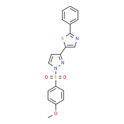 5-(1-[(4-METHOXYPHENYL)SULFONYL]-1H-PYRAZOL-3-YL)-2-PHENYL-1,3-THIAZOLE picture