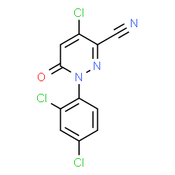 4-Chloro-1-(2,4-dichlorophenyl)-6-oxo-1,6-dihydro-3-pyridazinecarbonitrile Structure