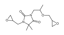 5,5-dimethyl-3-[2-(oxiranylmethoxy)propyl]-1-(oxiranylmethyl)imidazolidine-2,4-dione structure