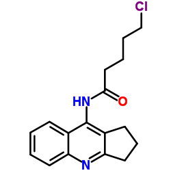 5-Chloro-N-(2,3-dihydro-1H-cyclopenta[b]quinolin-9-yl)pentanamide结构式