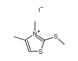 3,4-dimethyl-2-(methylthio)-1,3-thiazol-3-ium iodide结构式