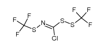 1-[(Trifluoromethyl)dithio]-N-[(trifluoromethyl)thio]formimidic acid chloride结构式