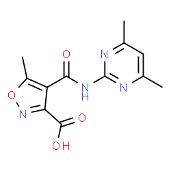 4-([(4,6-DIMETHYL-2-PYRIMIDINYL)AMINO]CARBONYL)-5-METHYL-3-ISOXAZOLECARBOXYLIC ACID Structure