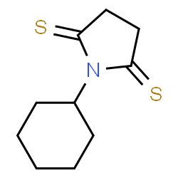2,5-Pyrrolidinedithione,1-cyclohexyl- Structure