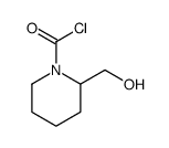 1-Piperidinecarbonyl chloride, 2-(hydroxymethyl)- (9CI)结构式