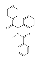 N-benzoyl-N-methylphenylglycine morpholide结构式