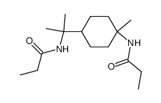 N-[1-Methyl-1-[4-methyl-4-[(1-oxopropyl)amino]cyclohexyl]ethyl]propanamide结构式