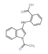 2-[(1-acetylindol-3-yl)amino]benzoic acid Structure