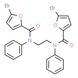 N,N'-1,2-Ethanediylbis(5-bromo-N-phenyl-2-furamide)结构式