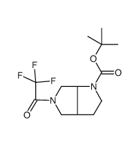 tert-butyl (3aS,6aS)-5-(2,2,2-trifluoroacetyl)-2,3,3a,4,6,6a-hexahydropyrrolo[2,3-c]pyrrole-1-carboxylate结构式