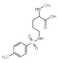 2-methylamino-5-[(4-methylphenyl)sulfonylamino]pentanoic acid结构式