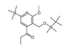 1-[3-(tert-butyldimethylsilanyloxymethyl)-2-methoxy-6-(trimethylsilanyl)pyridin-4-yl]-propan-1-one Structure